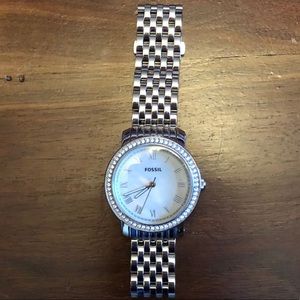 Fossil silver watch